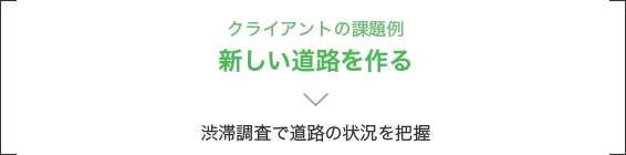 クライアントの課題例 新しい道路を作る